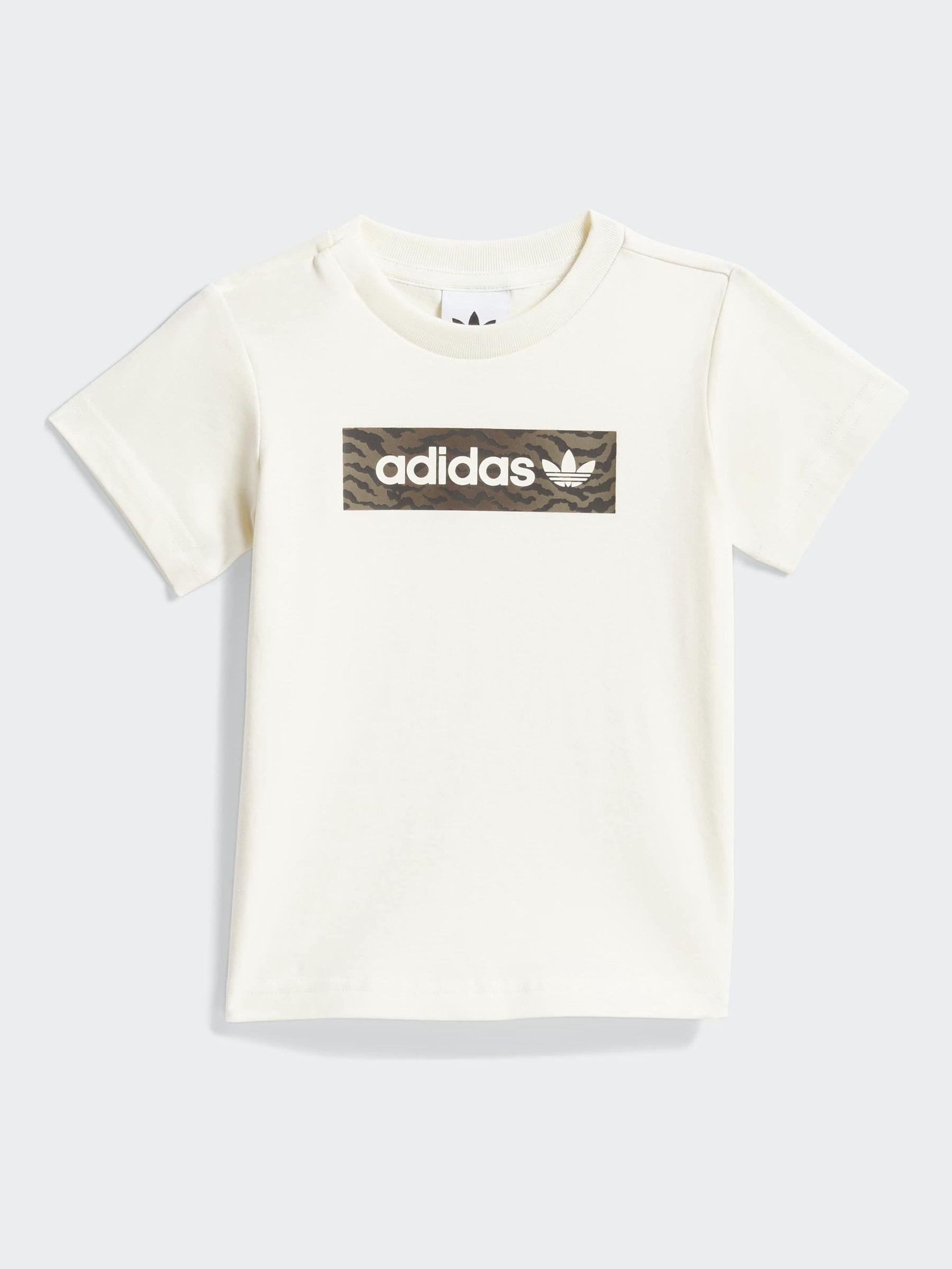adidas Originals Brown Animal T-Shirt and Shorts Infant Set image 2