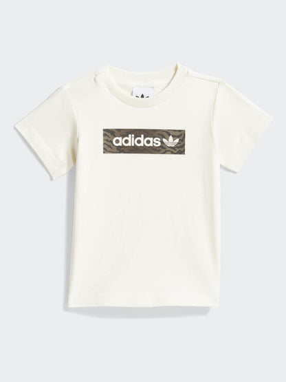 adidas Originals Brown Animal T-Shirt and Shorts Infant Set image 2