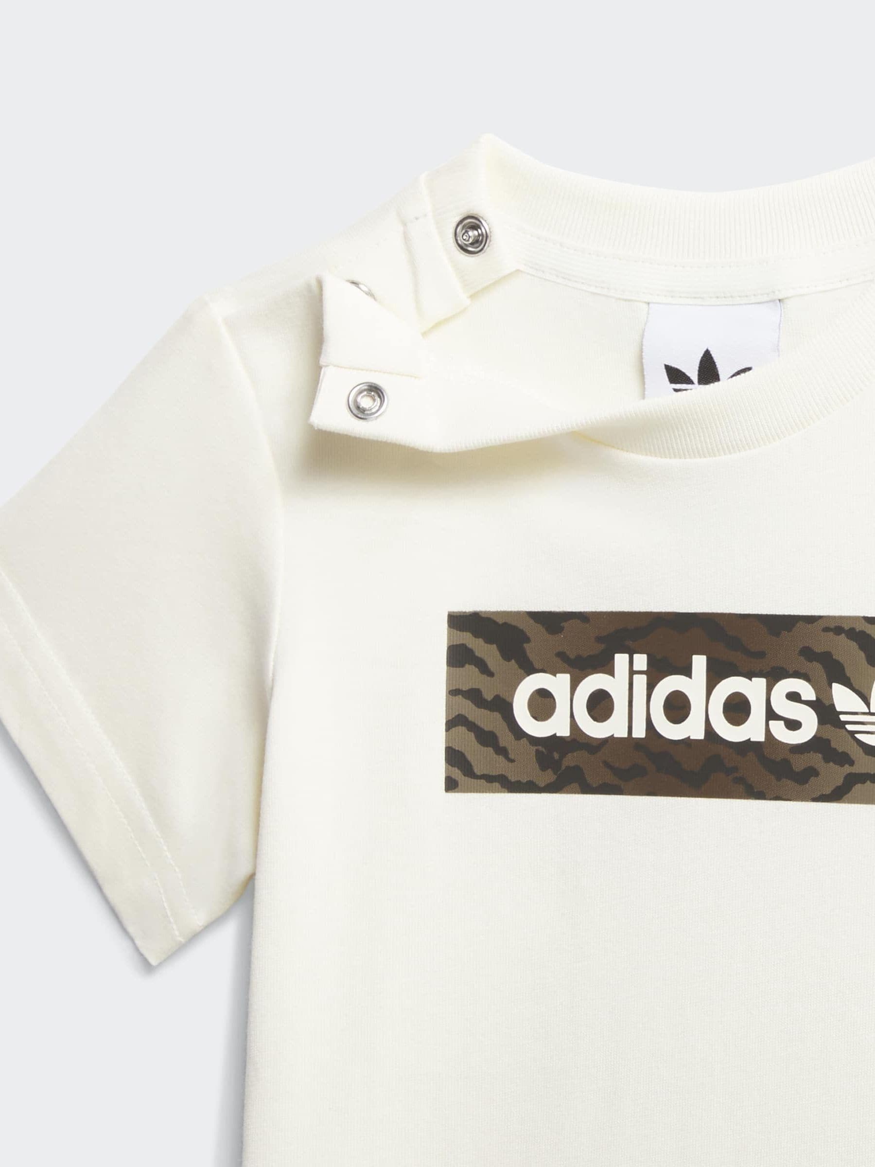 adidas Originals Brown Animal T-Shirt and Shorts Infant Set image 6