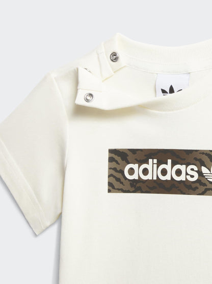 adidas Originals Brown Animal T-Shirt and Shorts Infant Set image 6