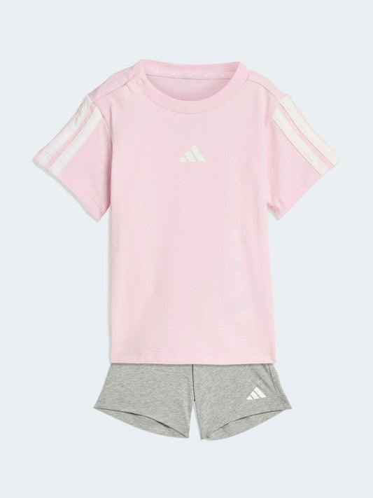 adidas Pink Essentials T-Shirt and Shorts Infant Set image 1
