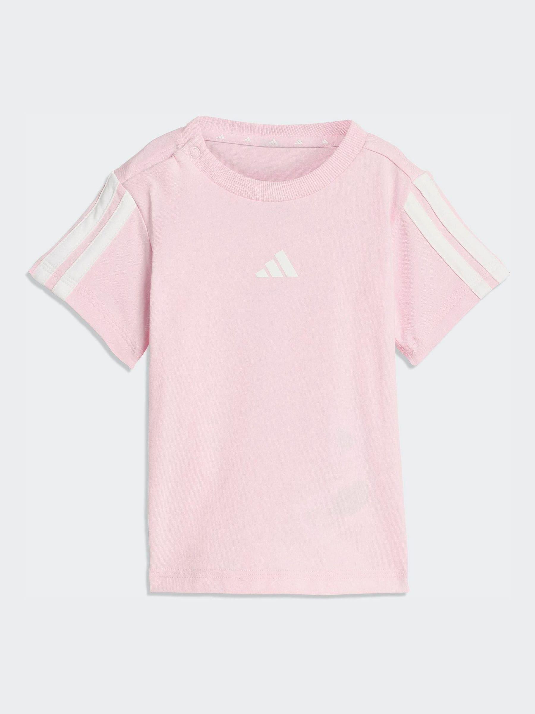 adidas Pink Essentials T-Shirt and Shorts Infant Set image 2