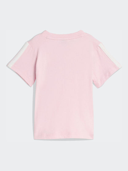 adidas Pink Essentials T-Shirt and Shorts Infant Set image 3