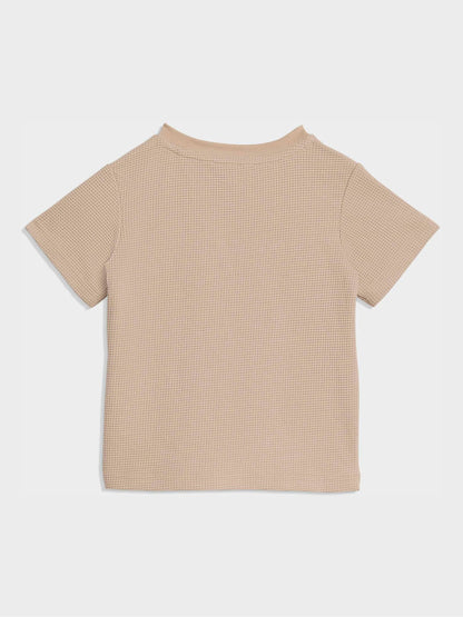 adidas Originals Neutral Waffle T-Shirt and Shorts Set image 3