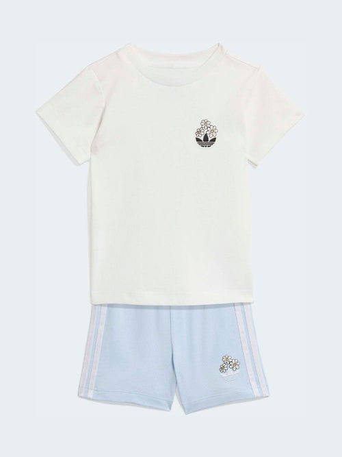 Dsiney Kidz - adidas Originals White Disney Alice in Wonderland Top & shorts set image 1