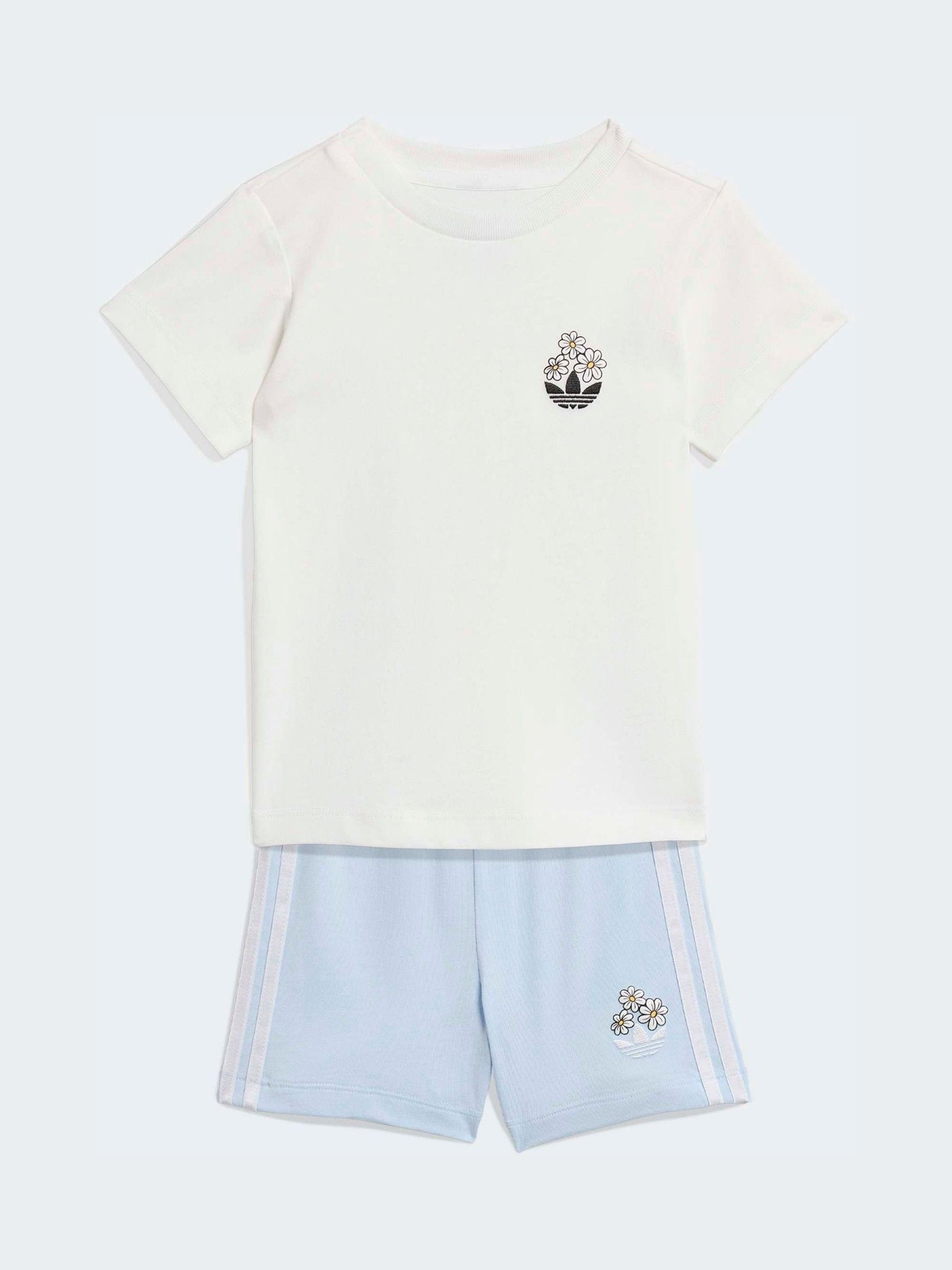 adidas Originals White Disney Alice in Wonderland Top & shorts set image 1