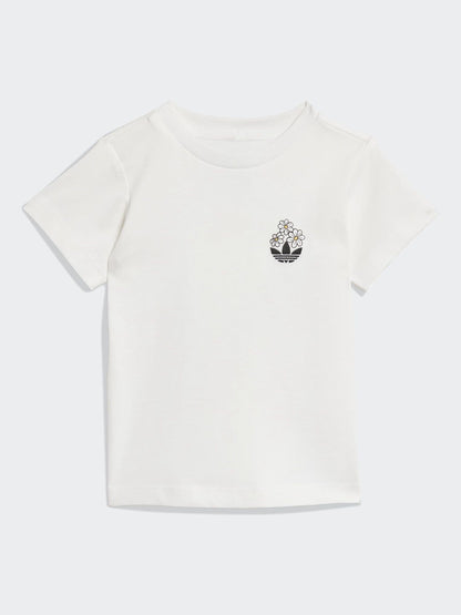 adidas Originals White Disney Alice in Wonderland Top & shorts set image 2