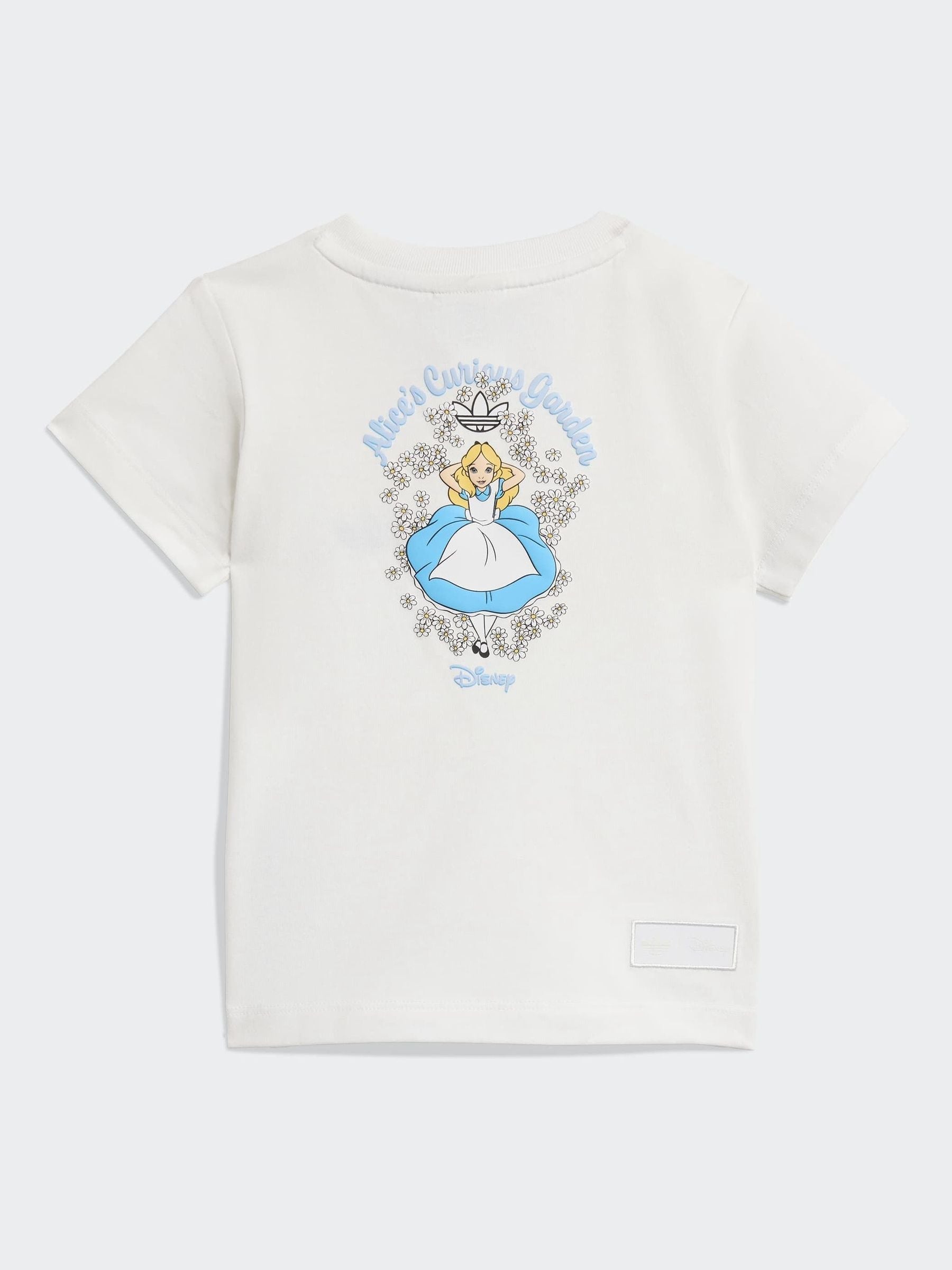 adidas Originals White Disney Alice in Wonderland Top & shorts set image 3