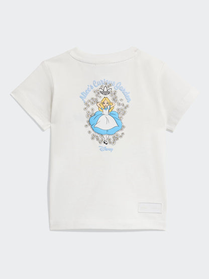 adidas Originals White Disney Alice in Wonderland Top & shorts set image 3