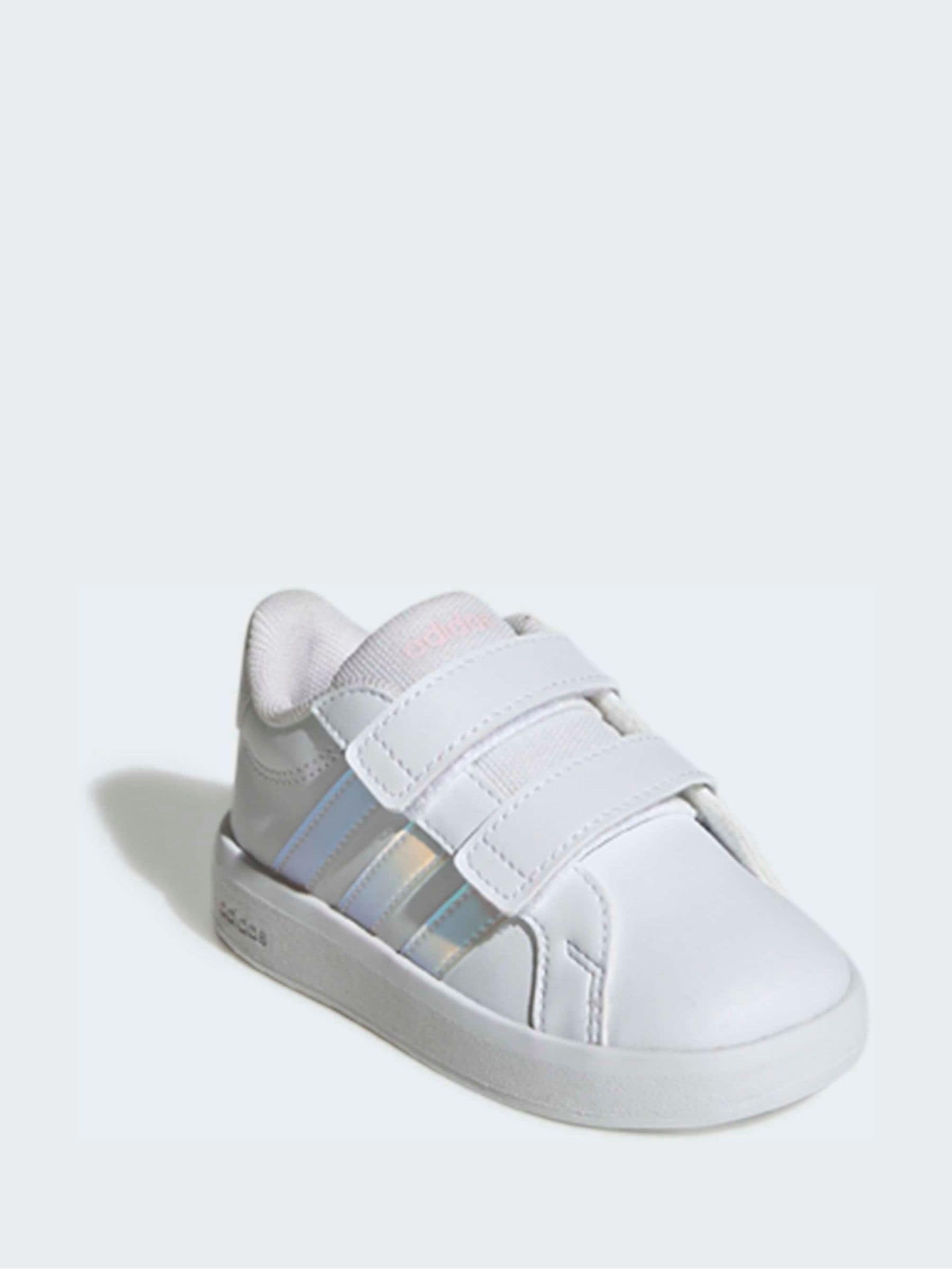 adidas White Grand Court 3.0 Infant Trainers image 3