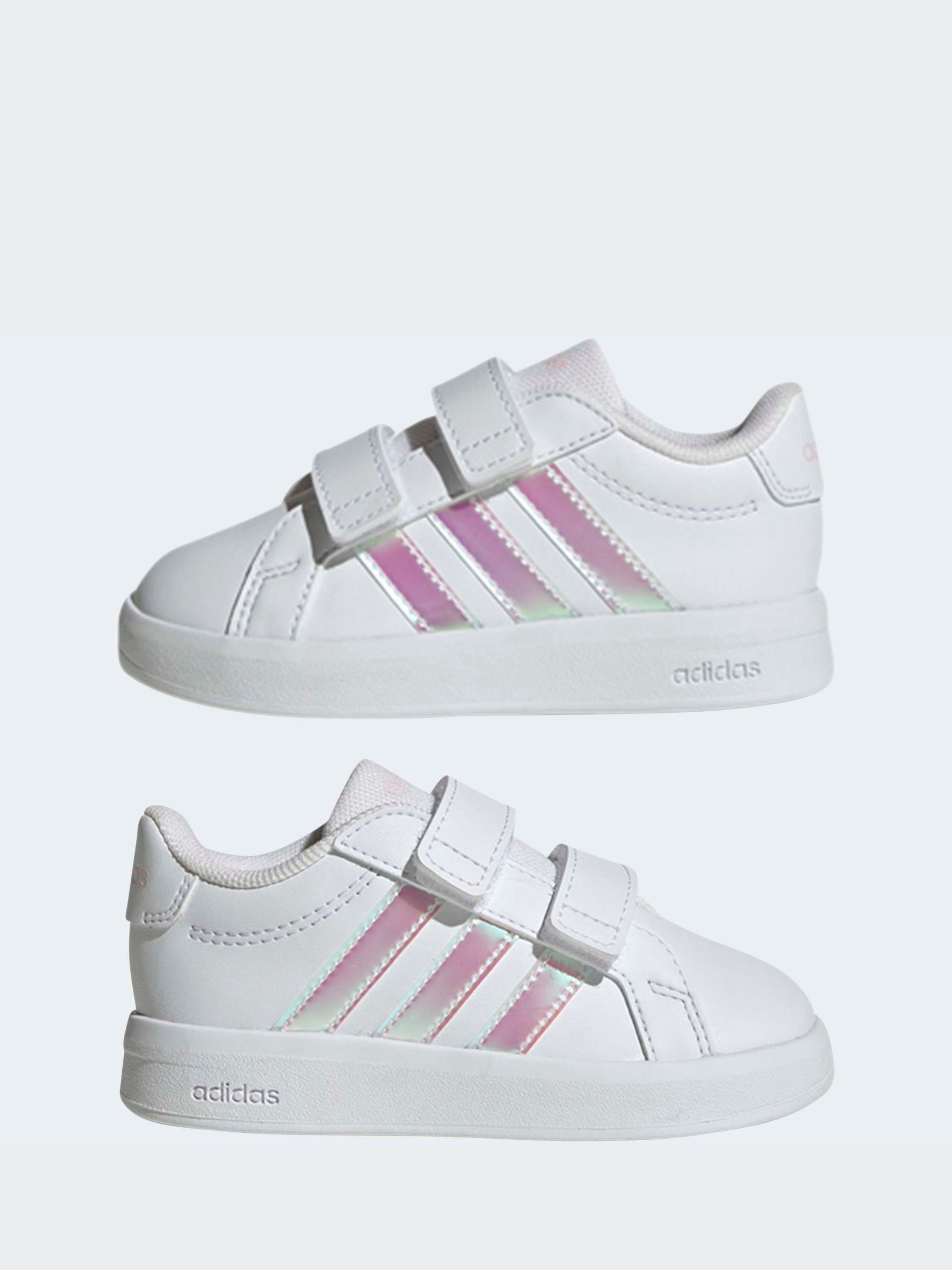adidas White Grand Court 3.0 Infant Trainers image 5