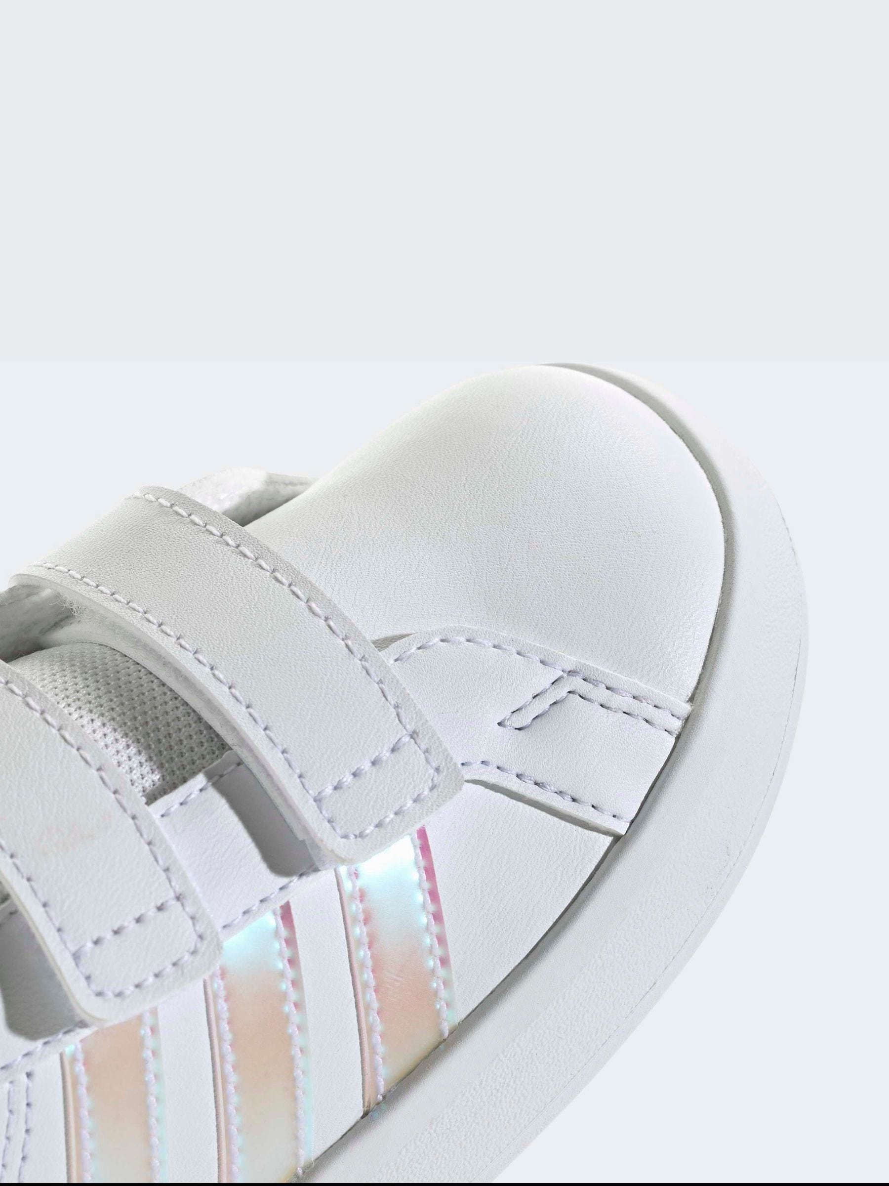 adidas White Grand Court 3.0 Infant Trainers image 8