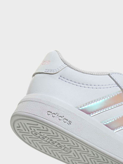 adidas White Grand Court 3.0 Infant Trainers image 9