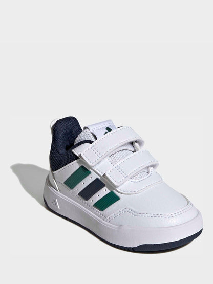 adidas White/Green Hook and Loop Tensaur Sport 3.0 Infant Trainers image 1