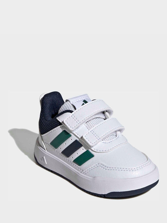 adidas White/Green Hook and Loop Tensaur Sport 3.0 Infant Trainers image 1