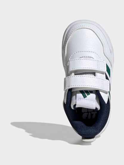 adidas White/Green Hook and Loop Tensaur Sport 3.0 Infant Trainers image 10