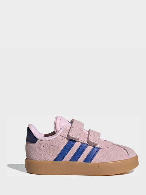 adidas Pink VL Court 3.0 Hook and Loop Infant Trainers image 1