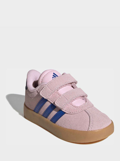 adidas Pink VL Court 3.0 Hook and Loop Infant Trainers image 3