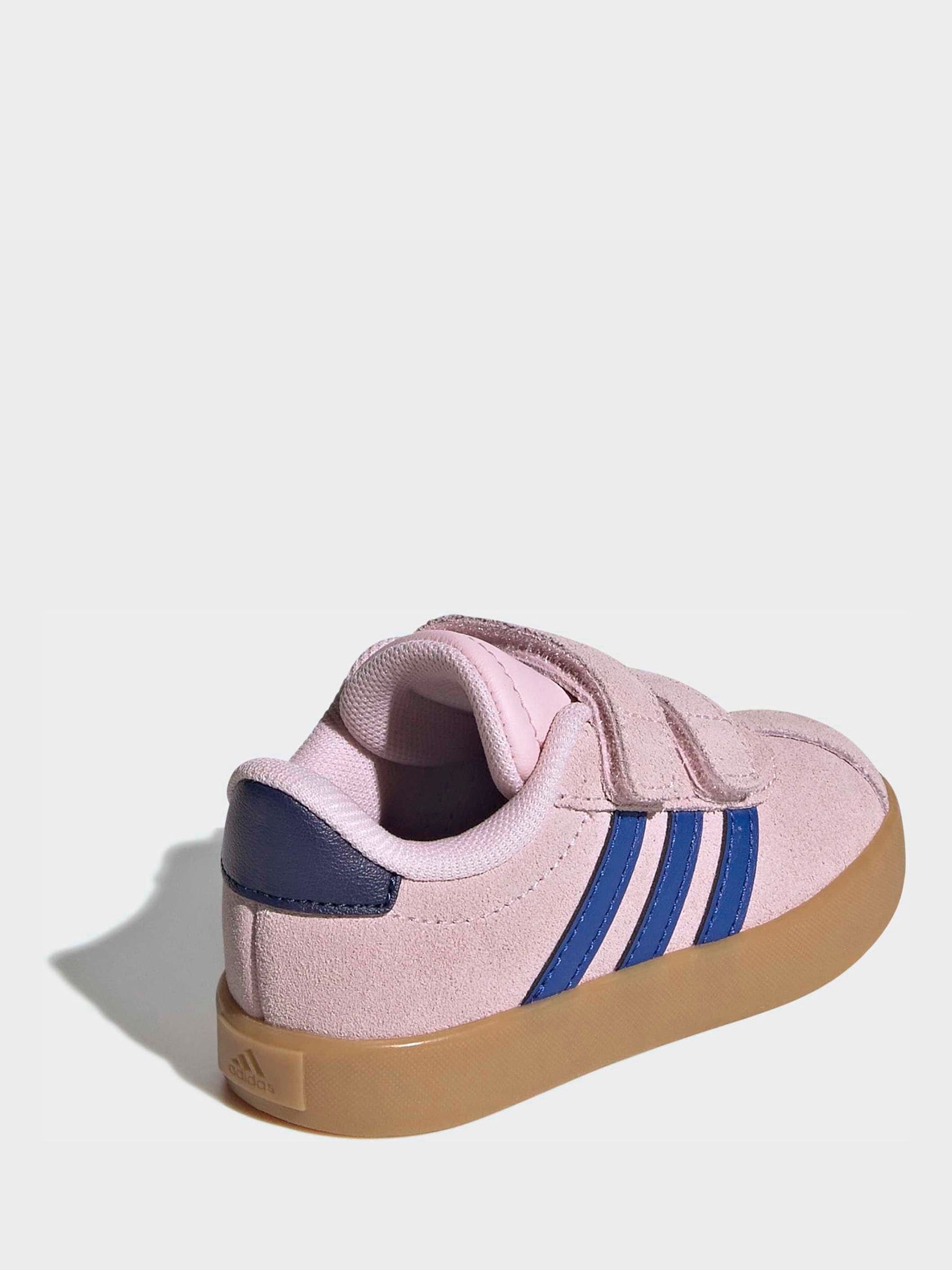 adidas Pink VL Court 3.0 Hook and Loop Infant Trainers image 4