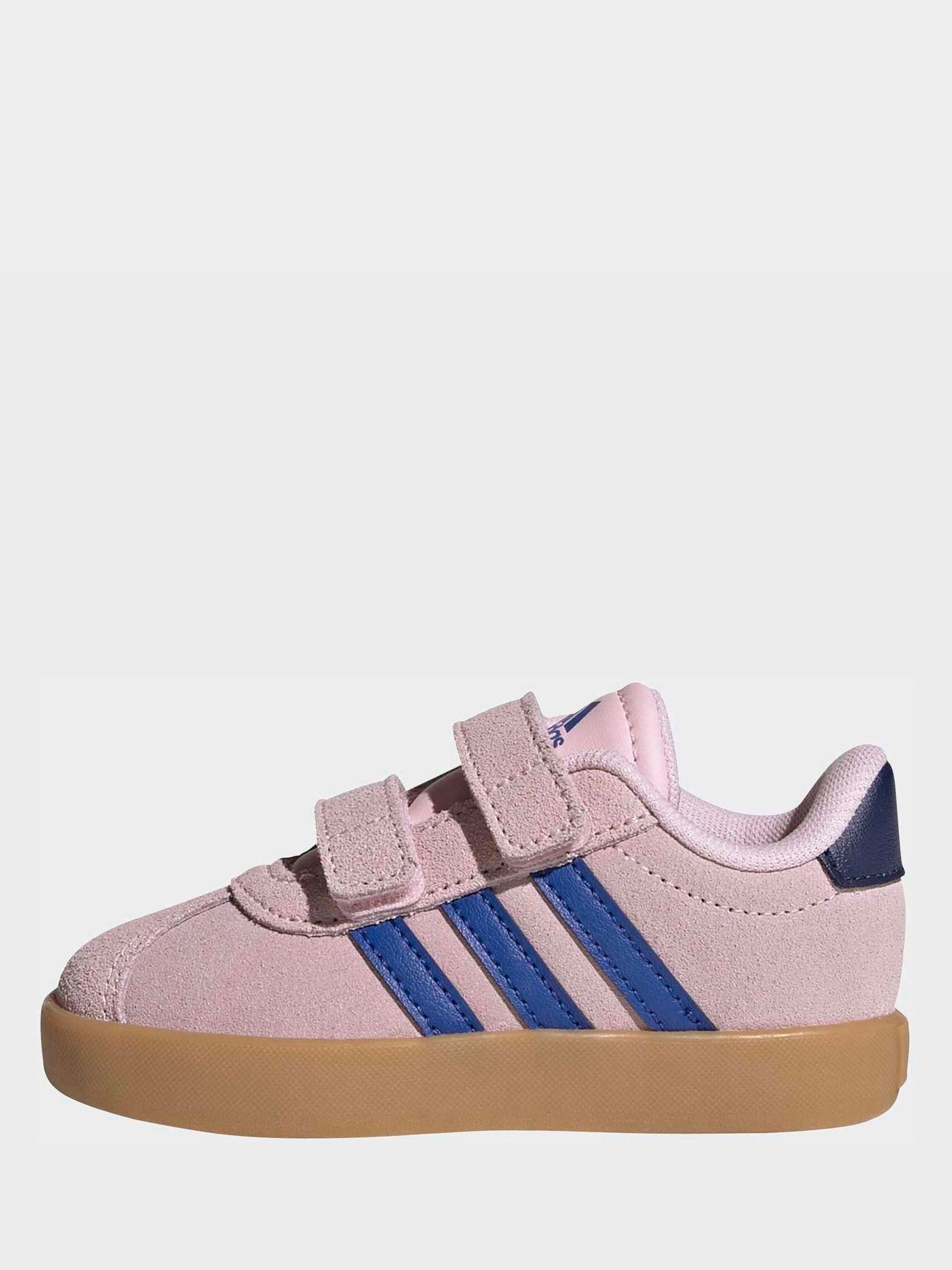 adidas Pink VL Court 3.0 Hook and Loop Infant Trainers image 5