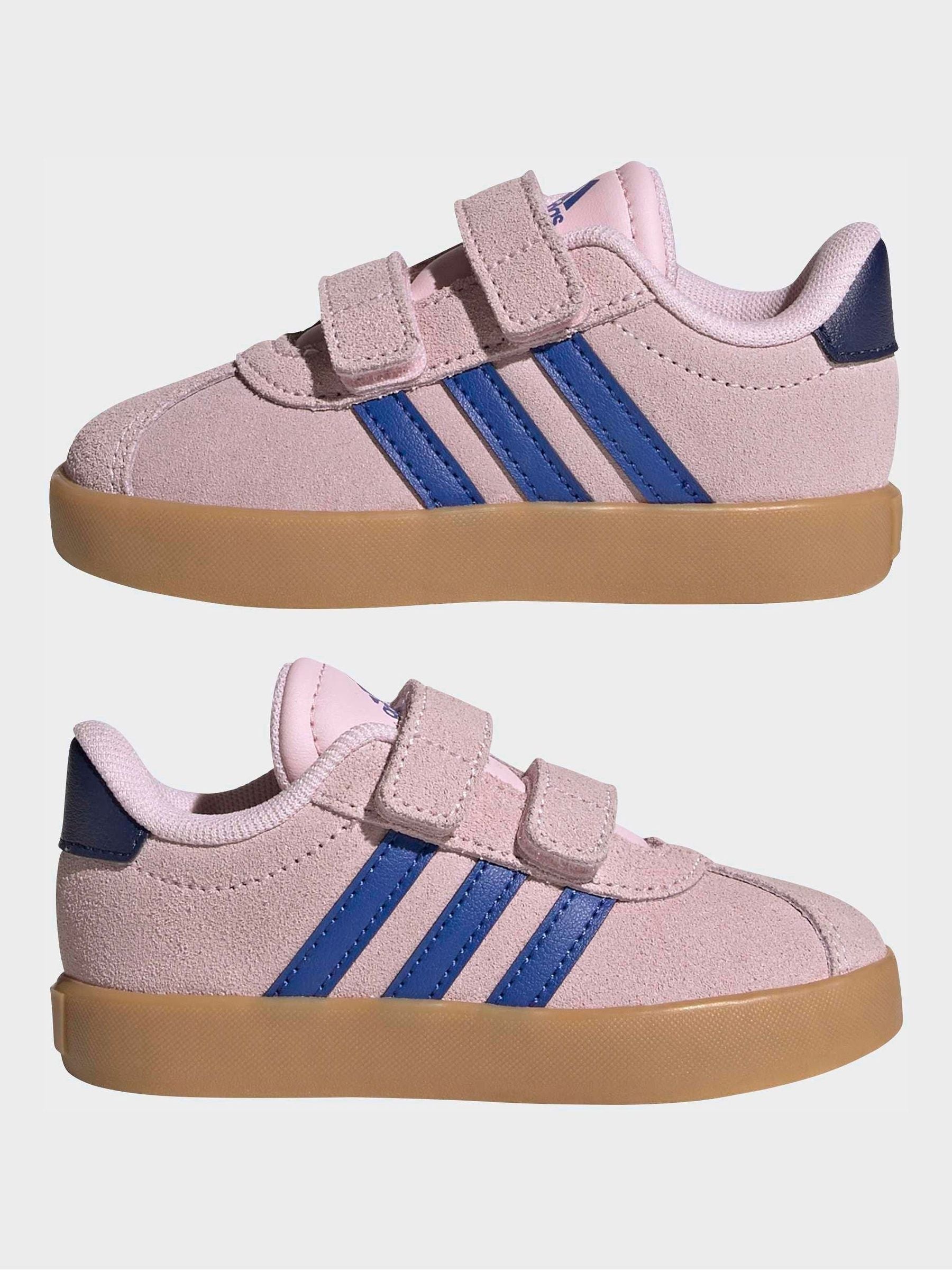 adidas Pink VL Court 3.0 Hook and Loop Infant Trainers image 6
