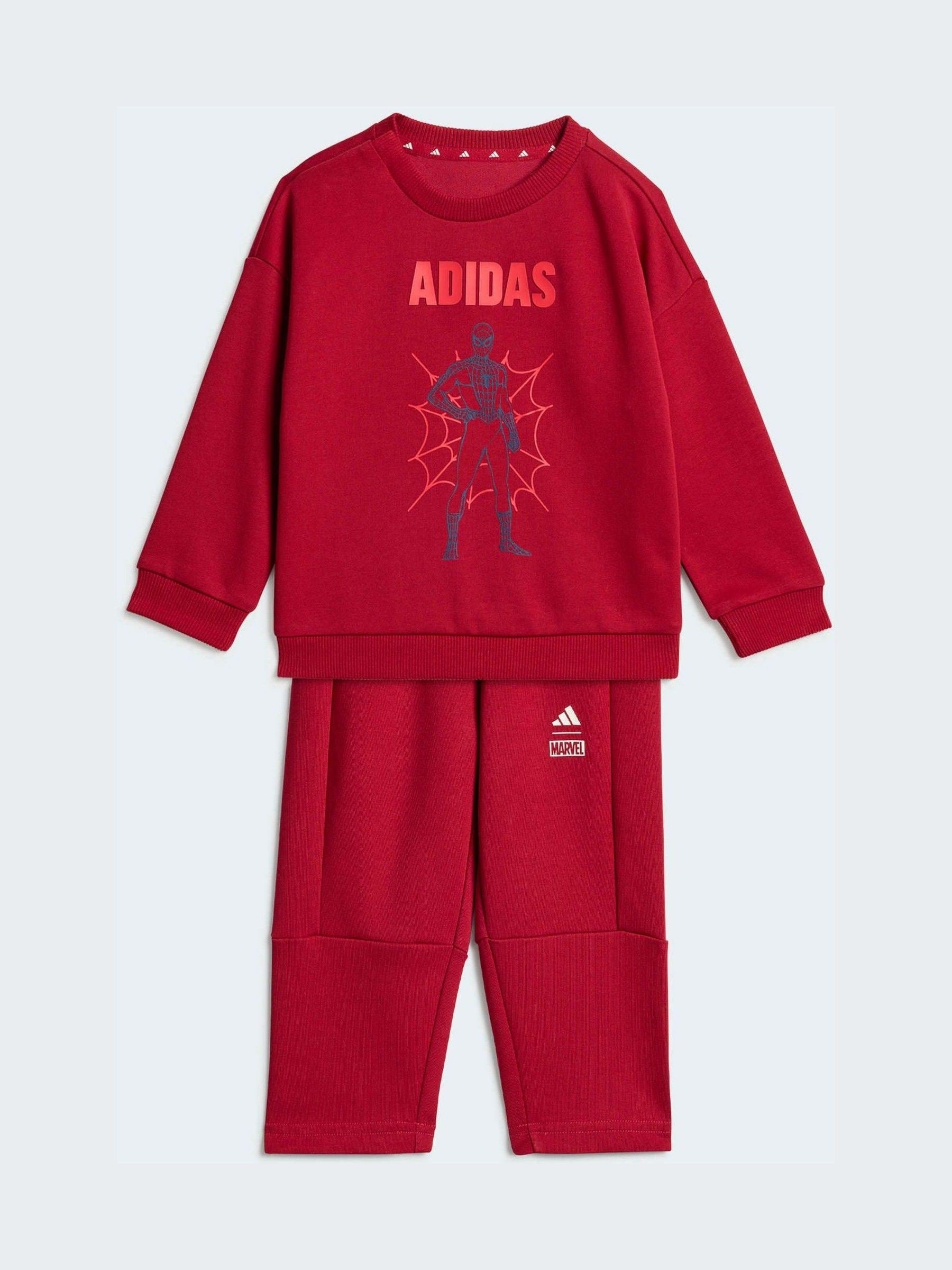 adidas Red Marvel Spider-Man Sweatshirt and Jogger Set image 1