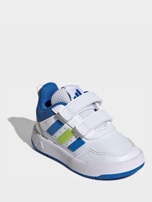 adidas White/Blue Hook and Loop Tensaur Sport 3.0 Infant Trainers image 1