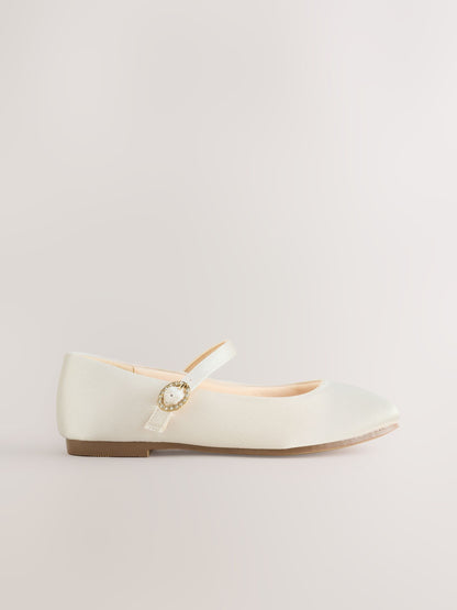 Ivory Standard Fit (F) Mary Jane Occasion Shoes image 2