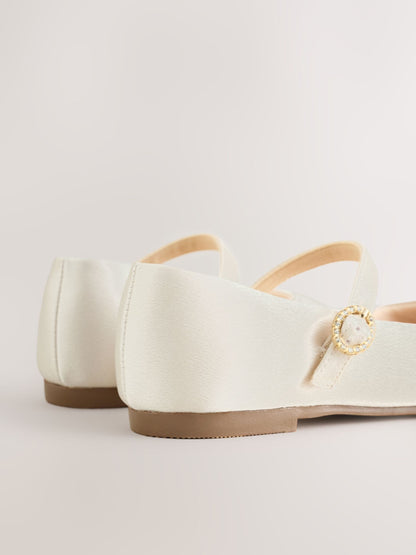 Ivory Standard Fit (F) Mary Jane Occasion Shoes image 5