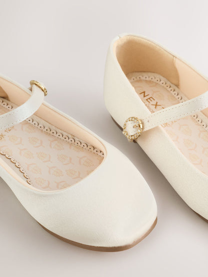 Ivory Wide Fit (G) Mary Jane Occasion Shoes image 5