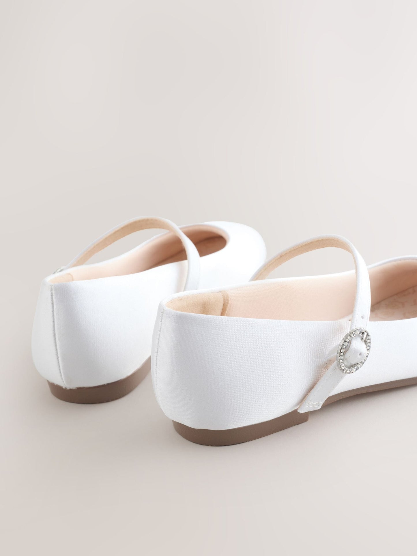 White Stain Resistant Satin Wide Fit (G) Mary Jane Occasion Shoes image 4