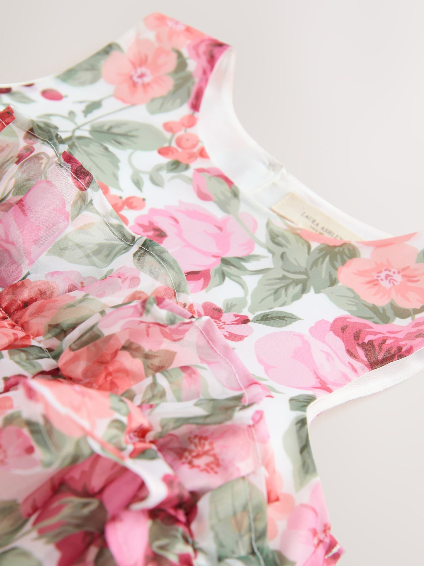 Laura Ashley Pink Rosewell Garden Frill Voluminous Organza Dress image 11