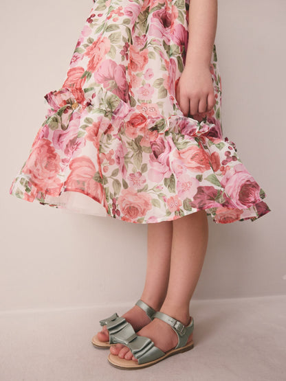 Laura Ashley Pink Rosewell Garden Frill Voluminous Organza Dress image 7