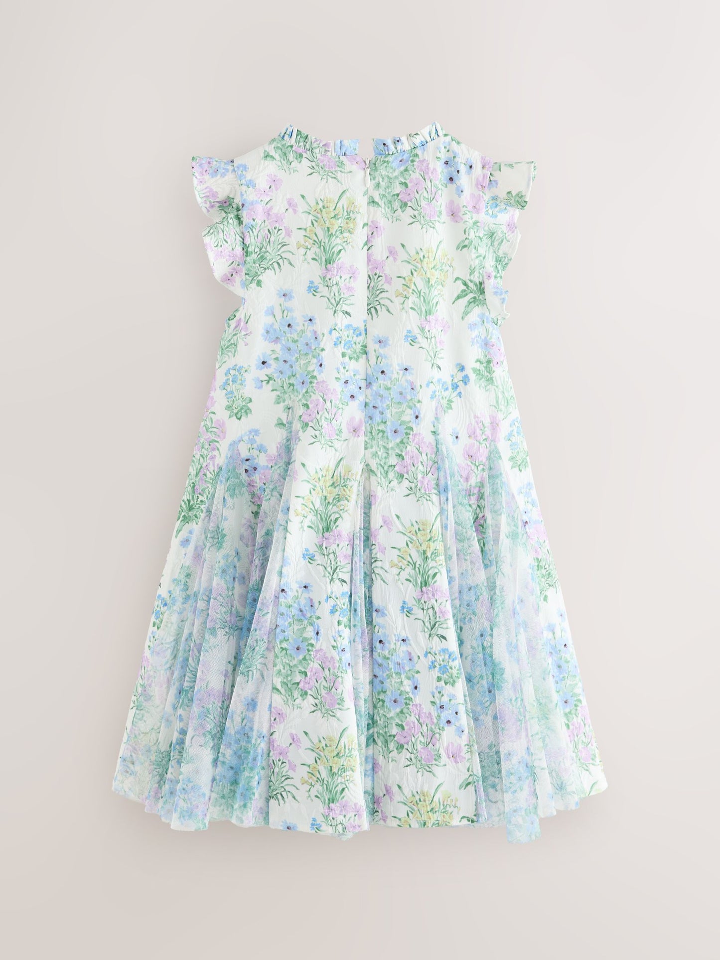 Laura Ashley Blue Megan Textured Godet Dress image 8