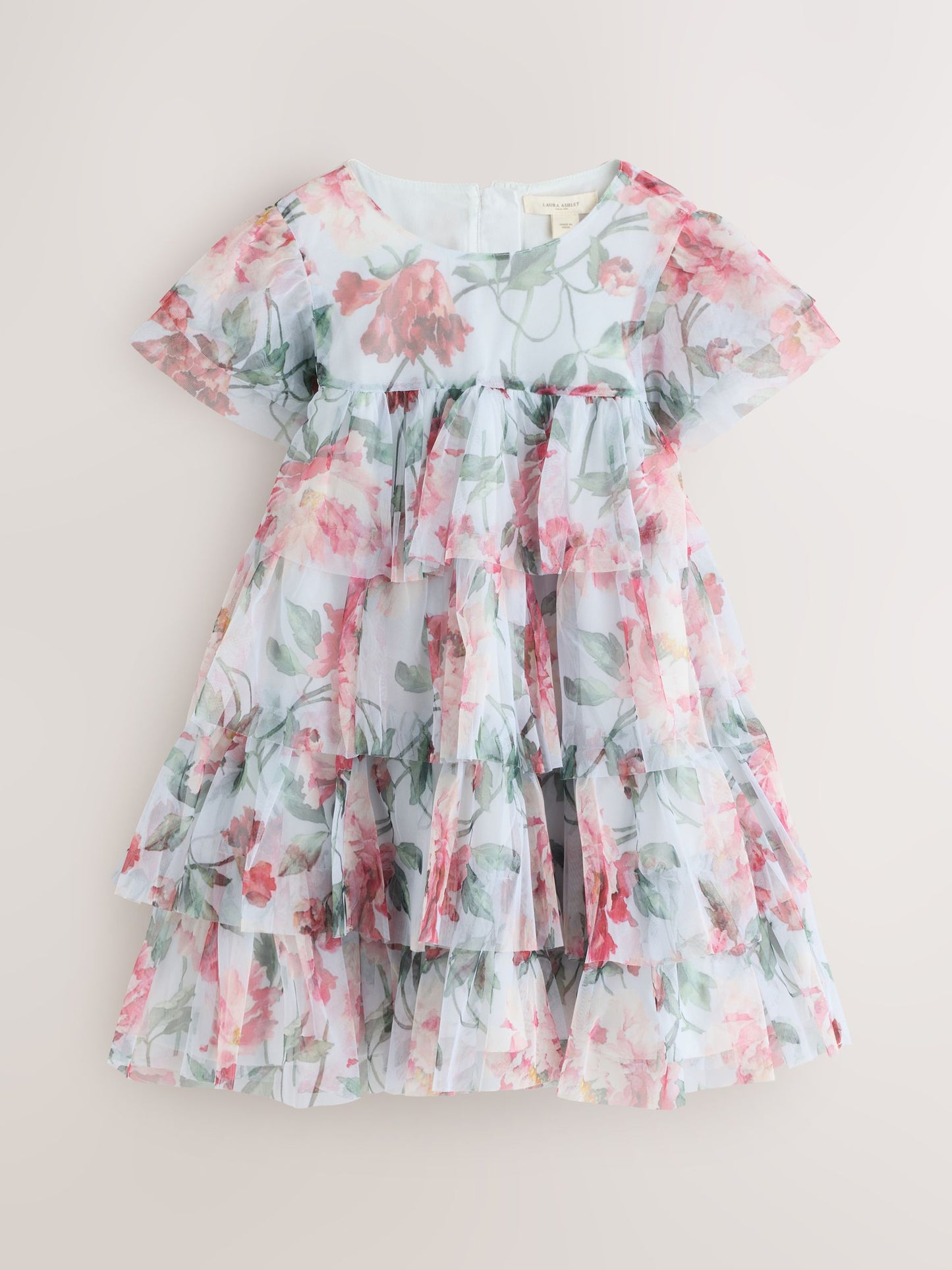 Dsiney Kidz - Laura Ashley Blue Floral Tiered Mesh Dress image 5