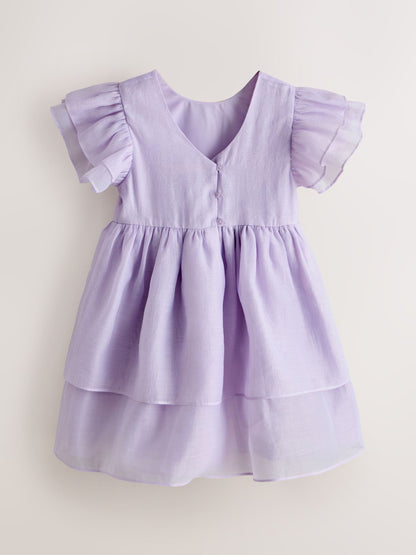 Laura Ashley Lilac Purple Petal Flower Bridemaid Dress image 6