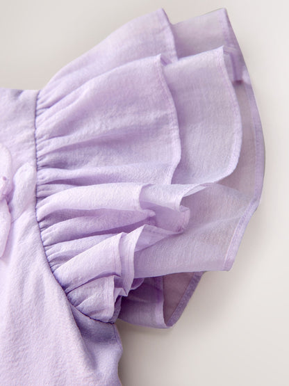 Laura Ashley Lilac Purple Petal Flower Bridemaid Dress image 8
