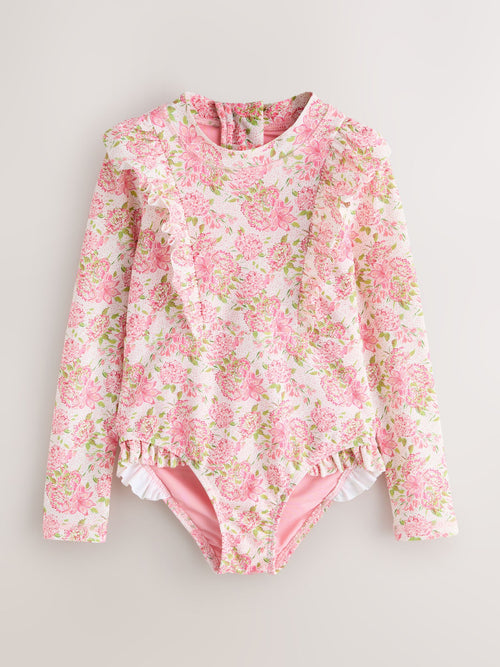 Dsiney Kidz - Laura Ashley Pink Lillith Frill Detail Swimsuit image 1