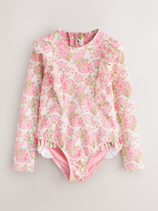 Dsiney Kidz - Laura Ashley Pink Lillith Frill Detail Swimsuit image 1