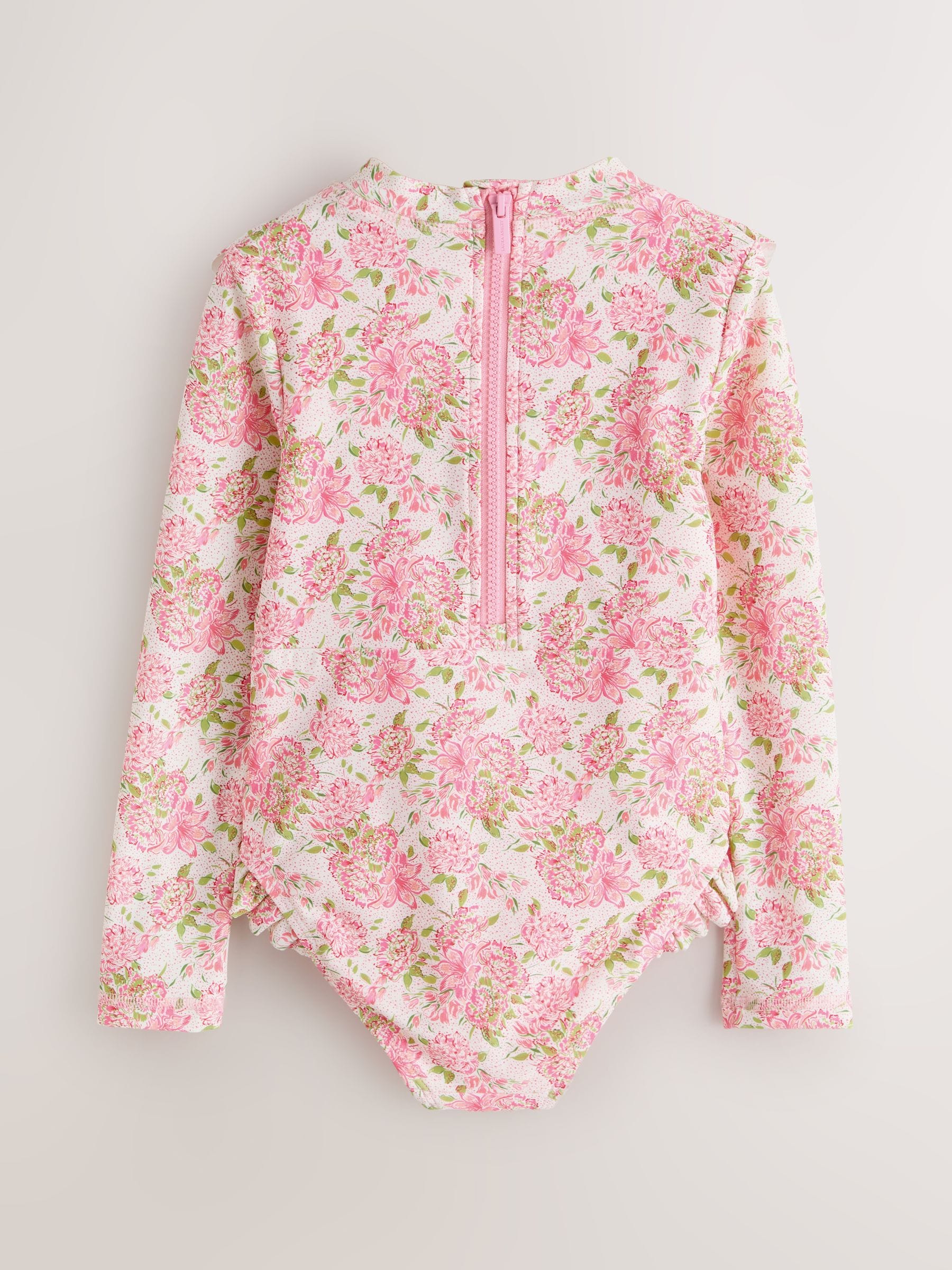 Laura Ashley Pink Lillith Frill Detail Swimsuit image 2
