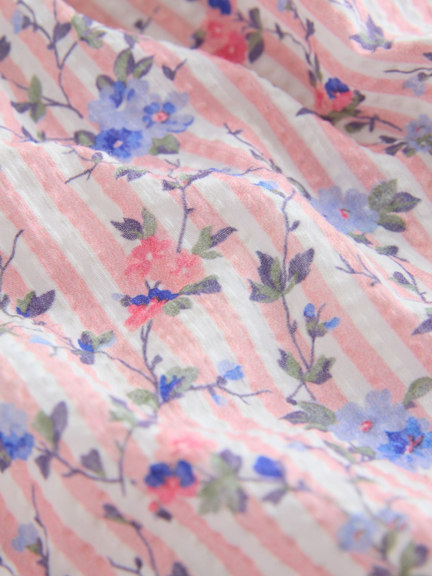 Laura Ashley Multi Priory Stripe Bow Back Seersucker Dress image 10