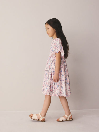 Laura Ashley Multi Priory Stripe Bow Back Seersucker Dress image 4