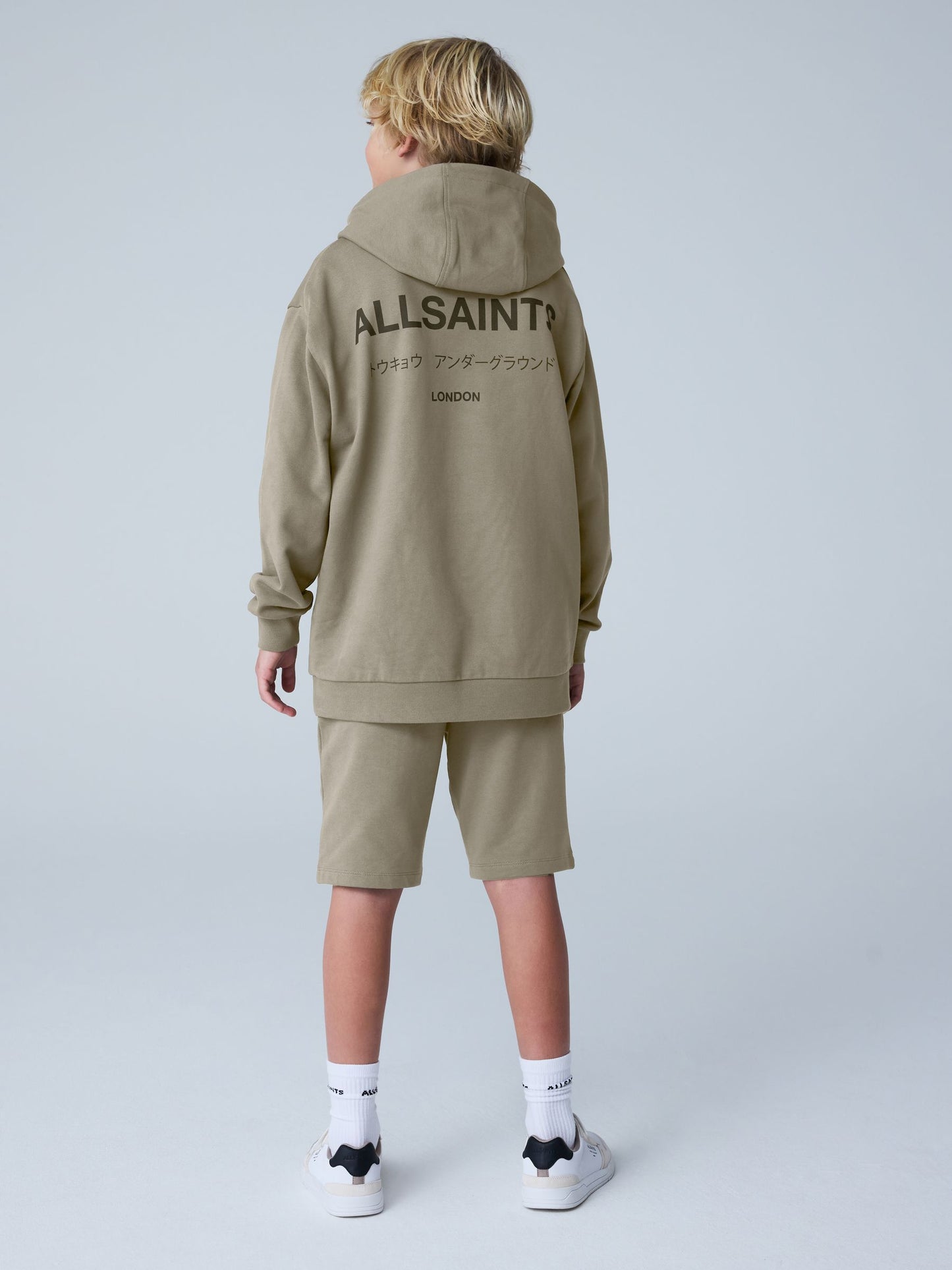 Dsiney Kidz - smALLSAINTS Khaki Green Oversized Underground Pullover Hoodie image 2