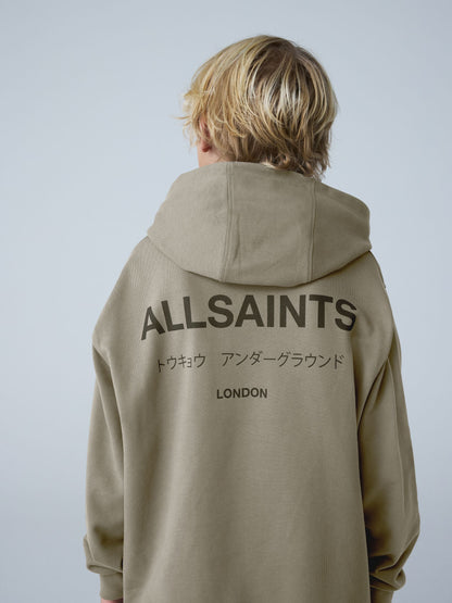 Dsiney Kidz - smALLSAINTS Khaki Green Oversized Underground Pullover Hoodie image 5