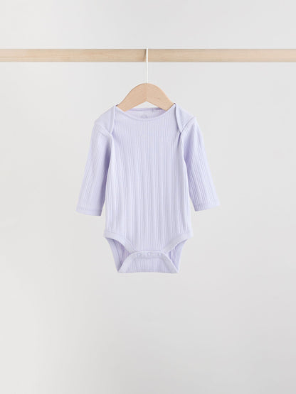 Multi 5 Pack Long Sleeve Baby Bodysuits image 3