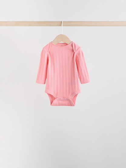 Multi 5 Pack Long Sleeve Baby Bodysuits image 6