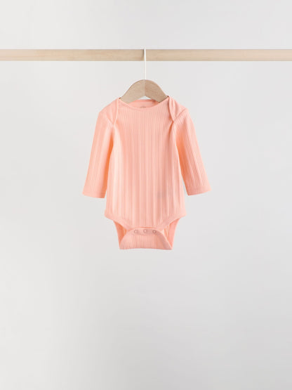Multi 5 Pack Long Sleeve Baby Bodysuits image 7