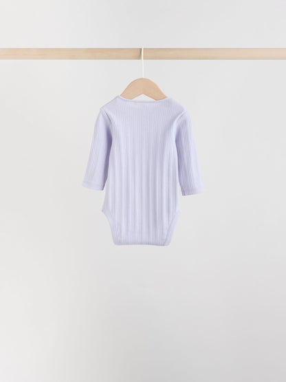 Multi 5 Pack Long Sleeve Baby Bodysuits image 8