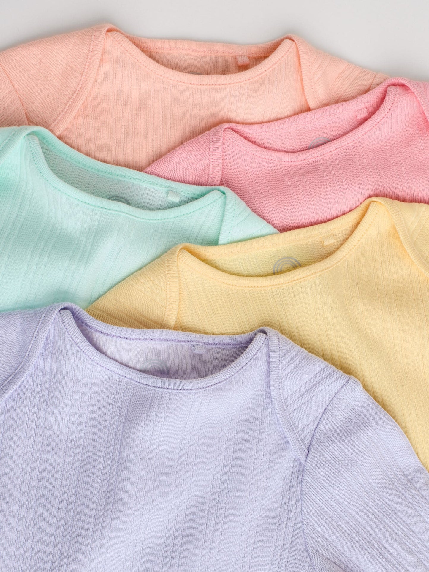 Multi 5 Pack Long Sleeve Baby Bodysuits image 9