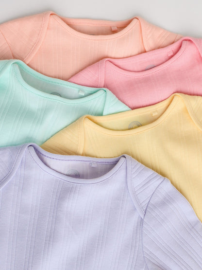 Multi 5 Pack Long Sleeve Baby Bodysuits image 9